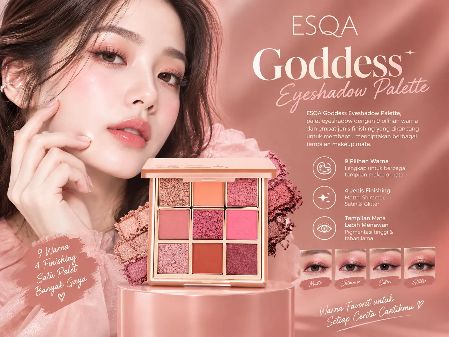 ESQA Goddess Eyeshadow Palette Review